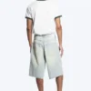 Astro Mid Rise Loose Baggy Denim Shorts – Citizen Blue – Light Blue