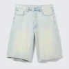 Astro Mid Rise Loose Baggy Denim Shorts – Citizen Blue – Light Blue