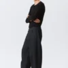 Astro Mid Rise Loose Baggy Leg Coated Jeans – Indigo Coating