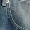 Astro Mid Rise Loose Baggy Twist Jeans – Gloria Blue – Medium Blue