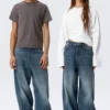 Astro Mid Rise Loose Baggy Unisex Jeans – Blue Hymn – Medium Blue