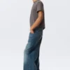 Astro Mid Rise Loose Baggy Unisex Jeans – Blue Hymn – Medium Blue