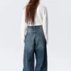 Astro Mid Rise Loose Baggy Unisex Jeans – Blue Hymn – Medium Blue