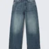 Astro Mid Rise Loose Baggy Unisex Jeans – Blue Hymn – Medium Blue
