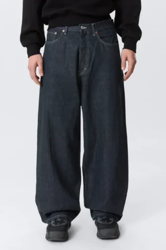 Astro Mid Rise Loose Baggy Unisex Jeans – Blue Rinse – Dark Blue