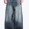 Astro Mid Rise Loose Baggy Unisex Jeans – Board Blue – Medium Blue