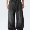 Astro Mid Rise Loose Baggy Unisex Jeans – Chelsea Black – Black