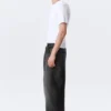 Astro Mid Rise Loose Baggy Unisex Jeans – Chelsea Black – Black
