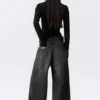 Astro Mid Rise Loose Baggy Unisex Jeans – Chelsea Black – Black