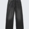 Astro Mid Rise Loose Baggy Unisex Jeans – Chelsea Black – Black