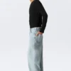 Astro Mid Rise Loose Baggy Unisex Jeans – Dream Blue – Light Blue