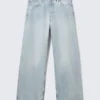 Astro Mid Rise Loose Baggy Unisex Jeans – Dream Blue – Light Blue