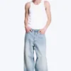 Astro Mid Rise Loose Baggy Unisex Jeans – Kimberley Blue – Light Blue