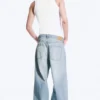 Astro Mid Rise Loose Baggy Unisex Jeans – Kimberley Blue – Light Blue