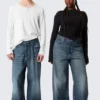 Astro Mid Rise Loose Baggy Unisex Jeans – Mine Blue – Medium Blue