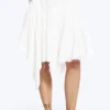 Asymmetric Cotton Midi Skirt – Dusty White