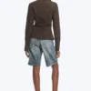 Asymmetric Fitted Poplin Shirt – Dark Brown