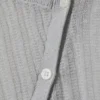 Asymmetric Linen Blend Cardigan – Light Grey