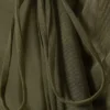 Asymmetric Off-Shoulder Three-Quarter Sleeve Top – Khaki Green
