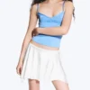 Asymmetric Wrap Mini Skirt – Off-White