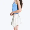 Asymmetric Wrap Mini Skirt – Off-White