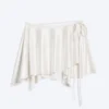 Asymmetric Wrap Mini Skirt – Off-White