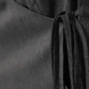 Asymmetric Wrap Strap Top – Dark Grey Melange