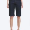 Atom Low Rise Regular Knee-Length Denim Shorts – Blue Rinse – Dark Blue