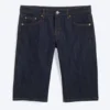 Atom Low Rise Regular Knee-Length Denim Shorts – Blue Rinse – Dark Blue