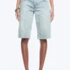 Atom Low Rise Regular Knee-Length Denim Shorts – Dream Blue – Light Blue