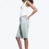 Atom Low Rise Regular Knee-Length Denim Shorts – Dream Blue – Light Blue