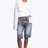 Atom Low Rise Regular Knee-Length Denim Shorts – Redondo Blue – Medium Blue