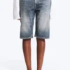 Atom Low Rise Regular Knee-Length Denim Shorts – Redondo Blue – Medium Blue