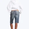 Atom Low Rise Regular Knee-Length Denim Shorts – Redondo Blue – Medium Blue