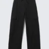 Baggy Ripstop Cargo Trousers – Black