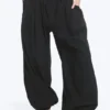 Balloon Cotton Trouser – Black
