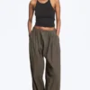 Balloon Cotton Trouser – Dark Mole