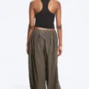 Balloon Cotton Trouser – Dark Mole