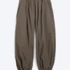 Balloon Cotton Trouser – Dark Mole