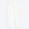 Balloon Cotton Trouser – White