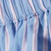 Balloon Mini Cotton Skirt – Striped Blue
