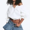 Balloon Sleeve Blouse – Dusty White
