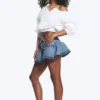 Balloon Sleeve Blouse – Dusty White