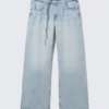 Barrique Mid Rise Loose Wide Jeans – Slab Blue – Light Blue
