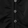 Belle B Ruched V-Neck Cardigan – Black