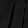 Belted Pleated Mini Dress – Black