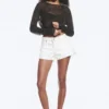 Bite Low Rise Mini Denim Shorts – Dirty White – White