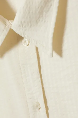 Blend Drapy Seersucker Shirt – Light Mole