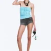 Booty Bei Low Rise Mini Denim Shorts – Black Moon – Grey | Cheap Monday Gb