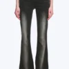 Booty Bei Low Rise Skinny Bootcut Jeans – Black Spray – Black | Cheap Monday Gb
